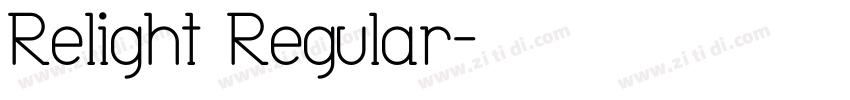 Relight Regular字体转换